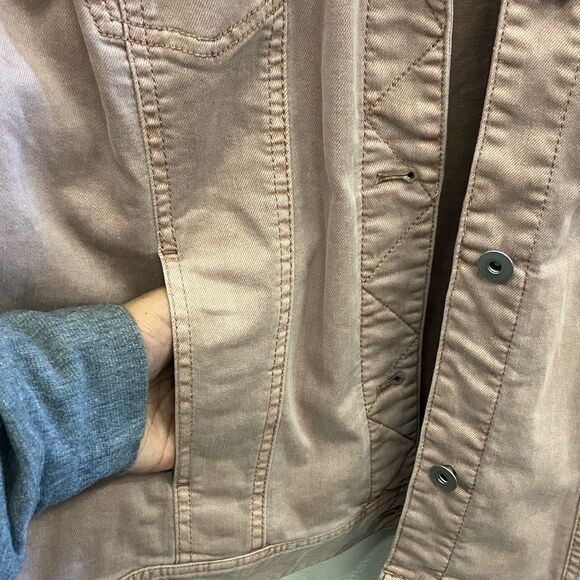 J. Jill Denim Maeve Pink Denim Jacket Women’s 2X #734 - Picture 5 of 6